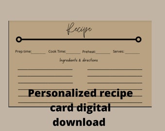 Descarga digital de la tarjeta de recetas