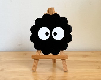 Soot Sprite Coaster, Anime Coaster, Cute Home Decor, Gift for Anime Lover