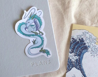 Haku Sticker For Laptop, Dragon Sticker For Water Bottle, Gifts For Anime Lovers, Cool Stickers for Phone, Anime Dragon Sticker