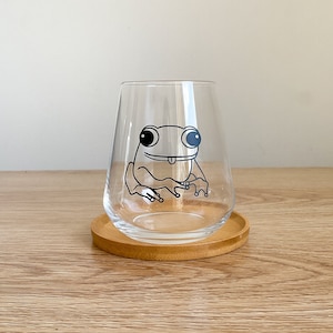 Cute Frog Glass Cup, Frog Tumbler Glass, Cute Frog Gifts for Her, Birthday Gift for Frog Lover, Housewarming Gift for Animal Lover