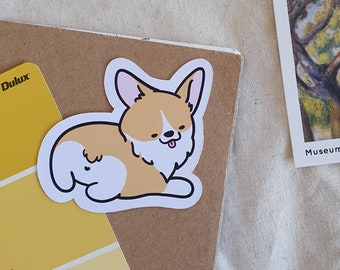 Corgi Sticker for Laptop, Dog Sticker for Phone, Cute Journal Sticker for Women, Cute Dog Sticker for Planner, Gifts for Dog Lovers