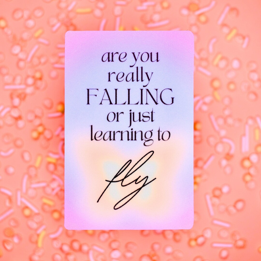Sticker: Are You Really Falling or Just Learning to Fly? ~ Rainbow ...