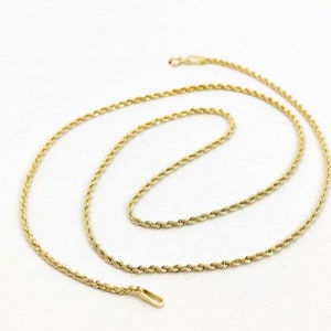 18k gouden touwketting afbeelding 2