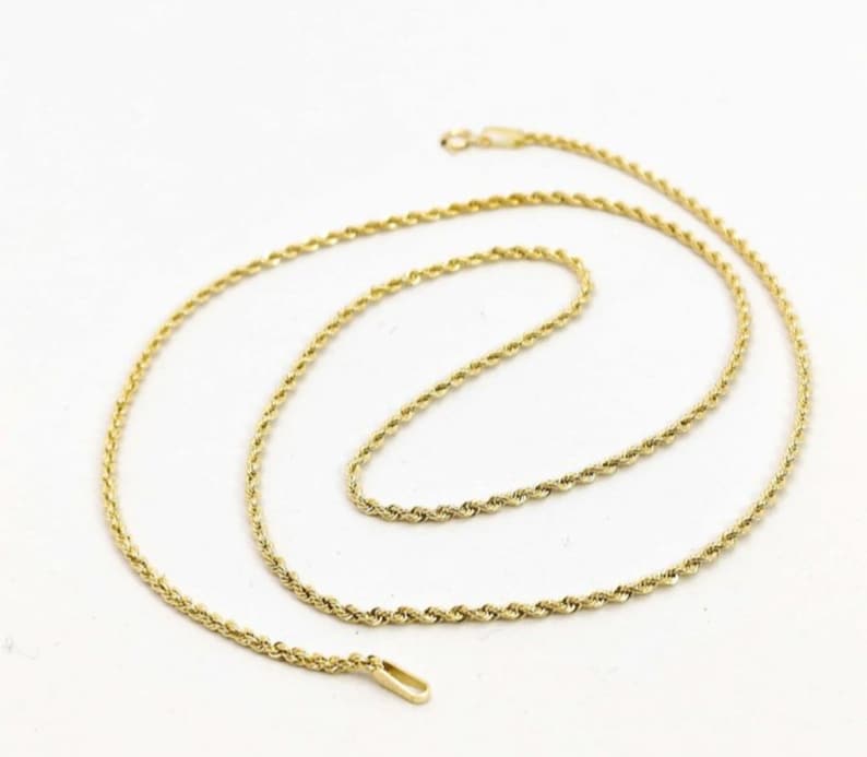 18k gouden touwketting afbeelding 2