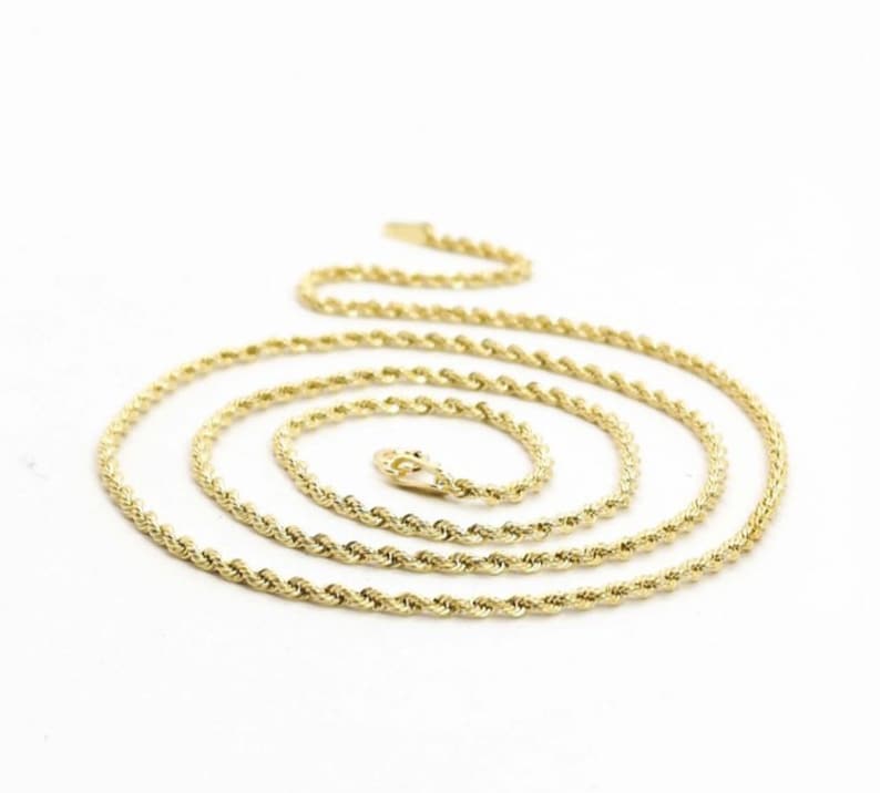 18k gouden touwketting afbeelding 1