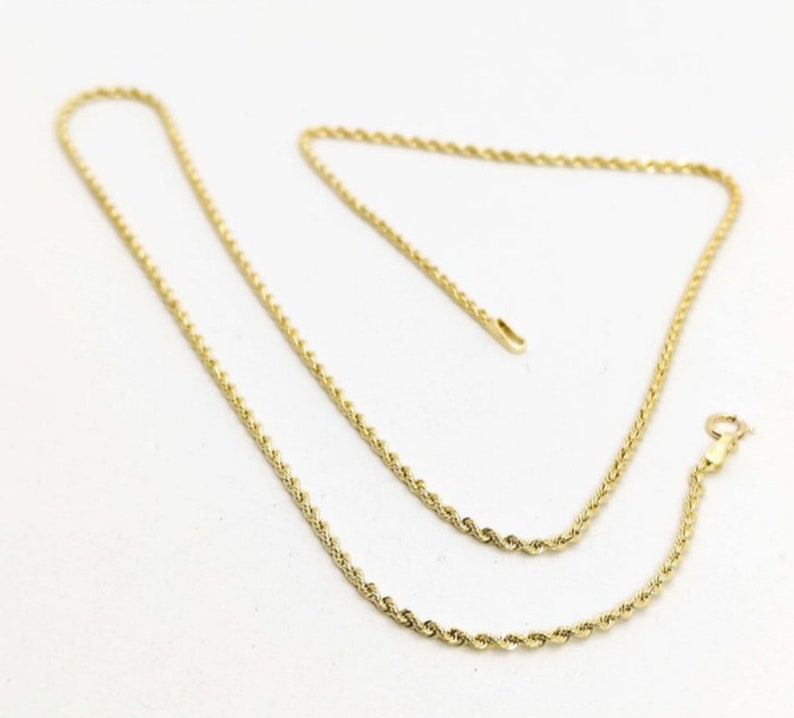 18k gouden touwketting afbeelding 7