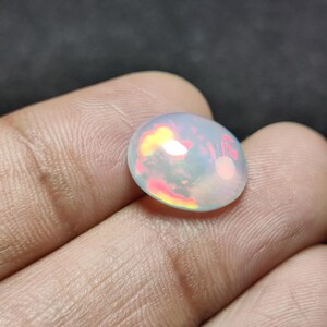 Red Fire Opal, Welo Fire Opal, Opal Cabochon Gemstone, Natural Ethiopian Opal Cabochon, Opal Cabochon, Size 15X12X7 MM Ct. 5.60 Opal Jewelry