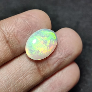 Yellow Flashy Opal, Welo Fire Opal, Opal Cabochon Gemstone, Natural Ethiopian Opal Cabochon, Opal Cabochon, Size 17X13X6 MM Ct. 6.00 Jewelry