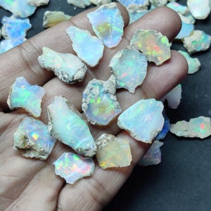 AAA+ Grade Natural Ethiopian Opal Rough Lot, Opal Crystal, Welo Fire Opal Raw, Dry Opal Gemstone Raw, Welo Fire Opal Raw, Opal Raw Lot, Opal