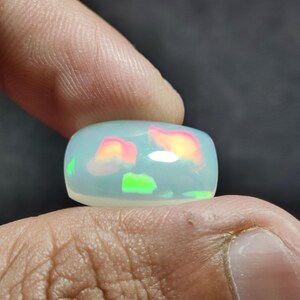 Welo Fire Opal, Opal Cabochon Gemstone, Natural Ethiopian Opal Cabochon, Opal Cabochon, Multi Flashy Opal, Size 18X12X6 MM Ct. 7.35