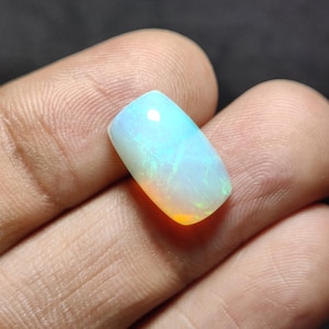 Welo Fire Opal, Multi Flashy Opal, Opal Cabochon Gemstone, Natural Ethiopian Opal Cabochon, Opal Cabochon, Size 16X10X7 MM Ct. 5.75 Jewelry