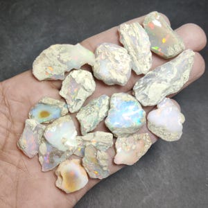 Natural Ethiopian Opal Row, Opal Multi Row Lot, Opal Rough Lot, Opal Row Lot, Opal Welo Fire Row Lot, Opal Rough Lot, For Making Jewelry