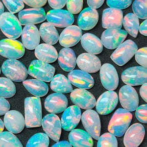 Natuurlijke Ethiopische Opal Cabochon Lot, Opal Cabochon Lot, Welo Fire Opal Lot, Edelsteen Lot, Opal Lot, Crystal Opal Lot, Fire Opal Lot, sieraden