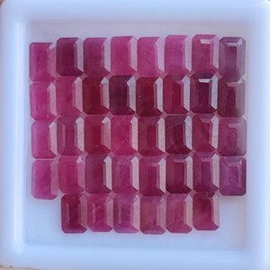 Natural Indian Ruby Gemstone Lot, Octagon 6x4 MM, July Birthstone Stones, Ruby Gem Lot, Jewelry Craft Supply Gift For Gems Lovers Birthday