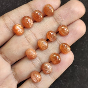 Veel natuurlijke zonnesteen cabochon, veel zonnesteen cabochon, glad, veel zonnesteen, veel edelsteen, veel kristal, veel zonnesteen, vuur zonnesteen,