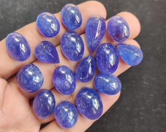 Natural Tanzanite Cabochon, Tanzanite Cabochon, Tanzanite Cabochon Lot, Gemstone Lot, Crystal Lot, Loose Gemstone, Tanzanite Lot, Tanzanite,