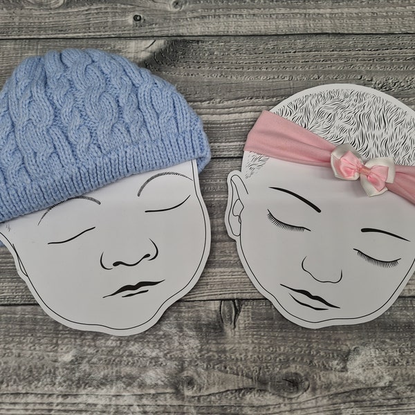 Newborn Hat or Headband Display Cards • Digital Download (NOT A PHYSICAL ITEM) • Printable • Instant Download • Craft Stall Display