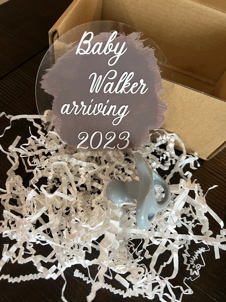 Acrylic Baby Pregnancy Announcement Sign, New Born Sign, Baby Custom