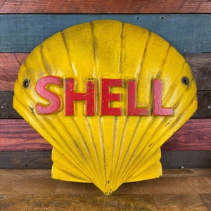 Shell Clam Logo Cast Iron 16 X 16 Sign - Etsy