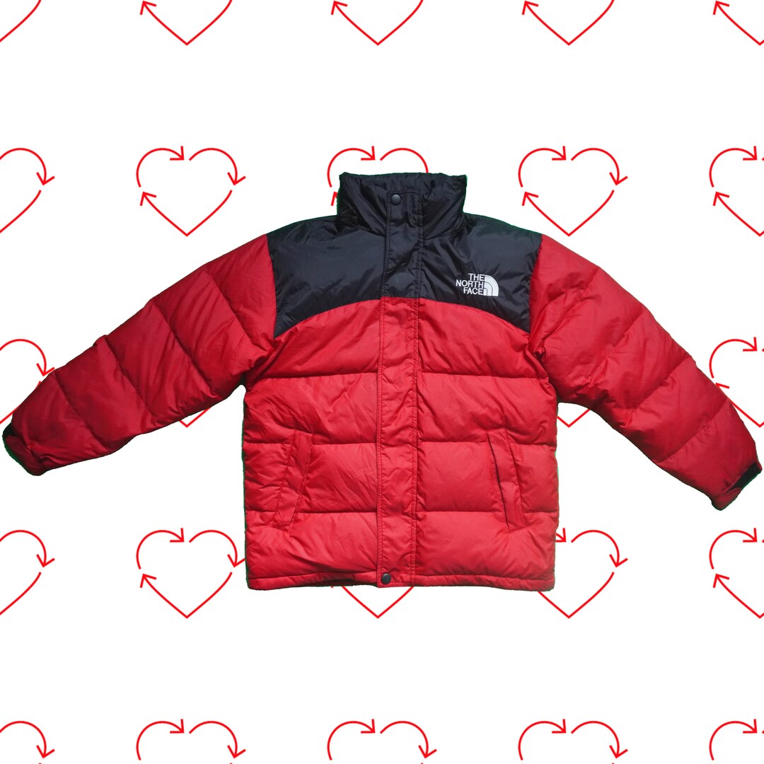 Vintage Red the North Face 700 Nuptse Jacket, Men's M, Second Hand