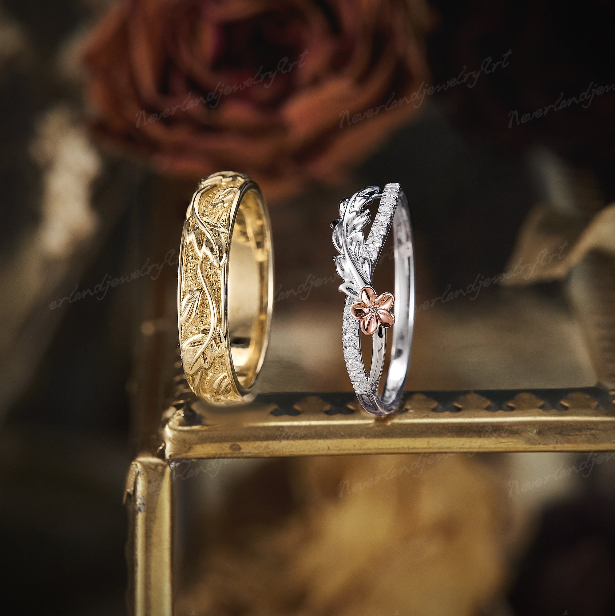 Anelli a cucchiaio vintage con fiore promessa, matrimonio, fidanzamento, dichiarazione Boho Circling Rose Flower Cluster Finger Open Ring regolabile estensibile Wrap Band per donne ragazze uomini