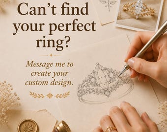 Custom Engagement Ring Design, Personalized Wedding Ring, Handmade Nature Inspired Jewelry