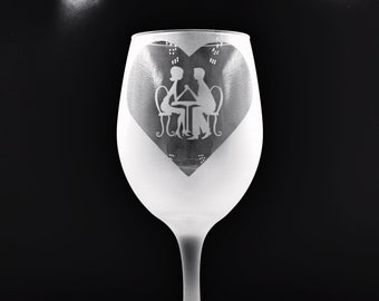 Verre à pied givré « Date Night »