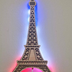 Eiffel Tower Paris LED Wall Decor