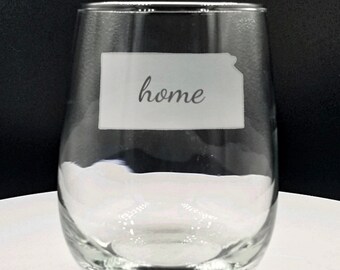 Kansas Home Stemless Weinglas