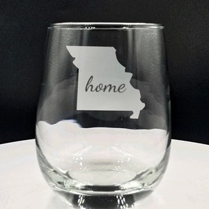Missouri Home Stemless Wine Glass
