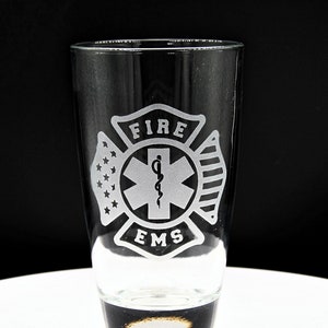 US Flagge EMS Glas