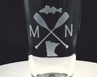 Verre à boire Minnesota avec pagaies