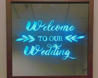 Bienvenue dans notre miroir LED de mariage
