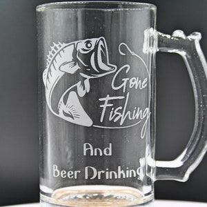 Gone Fishing and Beer Drinking Mug