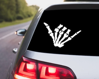 Hang Loose Skeleton Hand Vinyl Decal | Car, Laptop, Tumbler Sticker