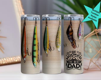 Best Dad Tumbler | Hooked the best dad, gift for him, present for him, Fish, Fisher, Hunt, Hunting