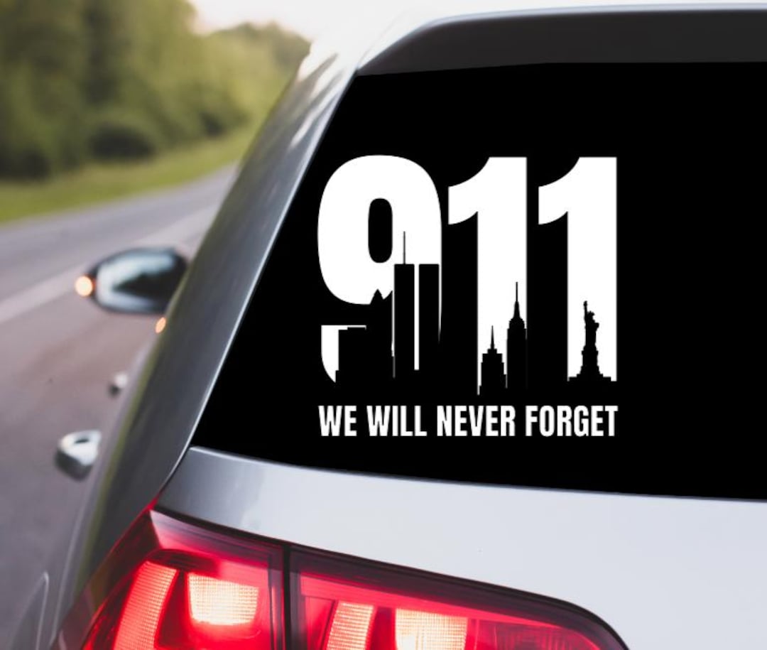 911 Never Forget Vinyl Decal, Car Window Sticker, New York Skyline - Etsy