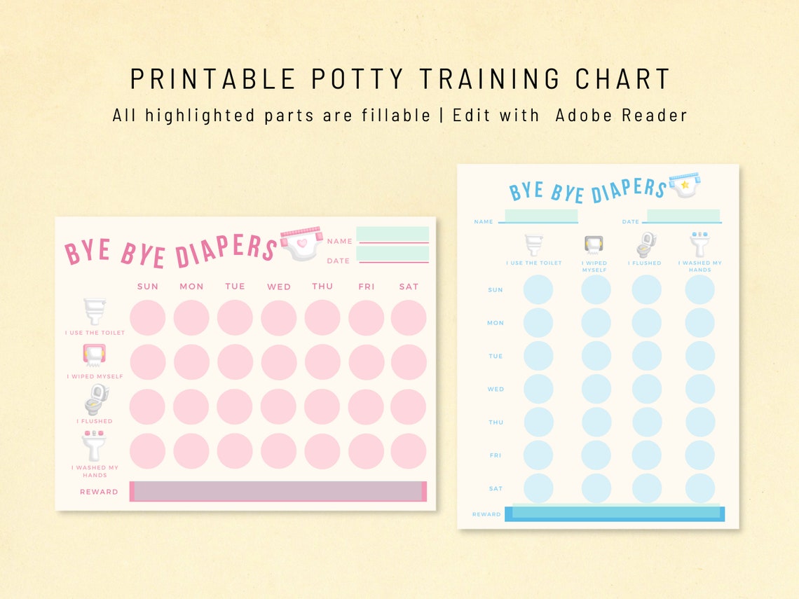 Potty Training Chart Printable Poop Chart for Boys and Girls - Etsy Israel