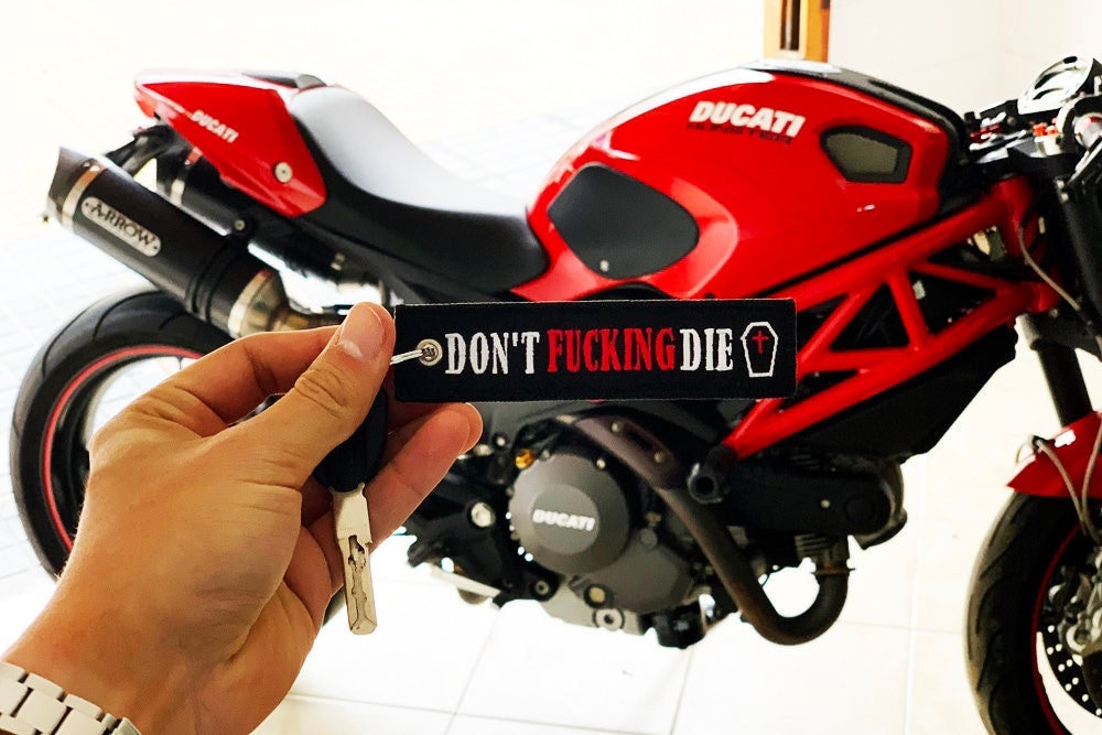 Portachiavi Moto DON'T FUCKING DIE - Regalo Originale Per Motociclisti - Foto 7