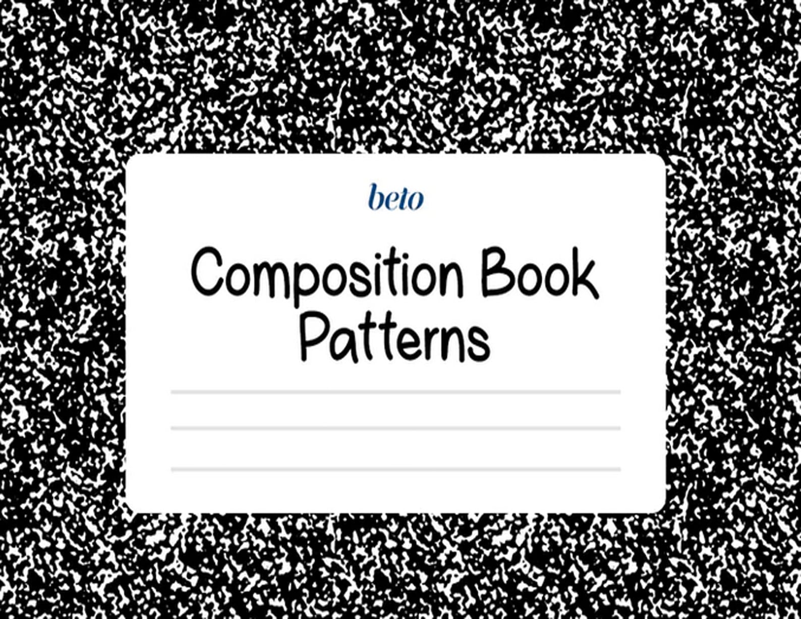 5 Composition Notebook Patterns Composition Notebook Pattern Etsy