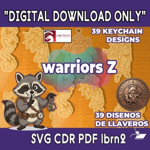 Dragon PACK 1 SVG Lightburn Laser Cut Manga Style Keychains
