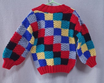 Handgestrickter Kinderpullover ab ca. 4 Jahre in 6 Farben