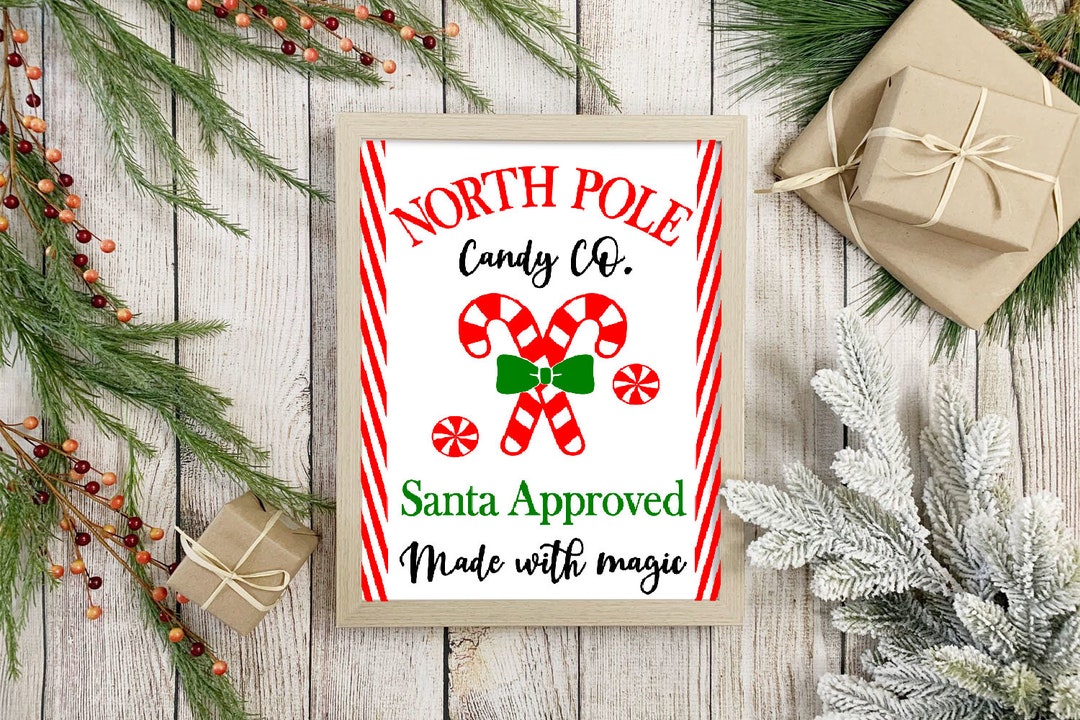 North Pole Candy CO. Digital Cut File SVG PNG Jpeg - Etsy