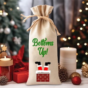 Christmas Wine Bag bundle, wine bag designs, SVG, JPEG, PNG, Sublimation