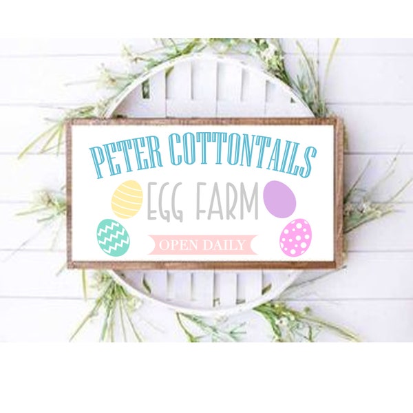 Peter Cottontail easter sign, SVG, PNG, JPEG, design only