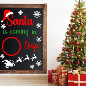 Père Noël compte à rebours, SVG, PNG, JPEG, couper fichier