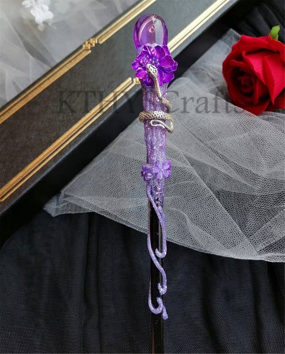 Mystic Purple Floral serpent Belle baguette magique Crystal Wand.Handmade  Wand.Wizard Witch wand.Cosplay Magic wand Halloween Wand -  Canada