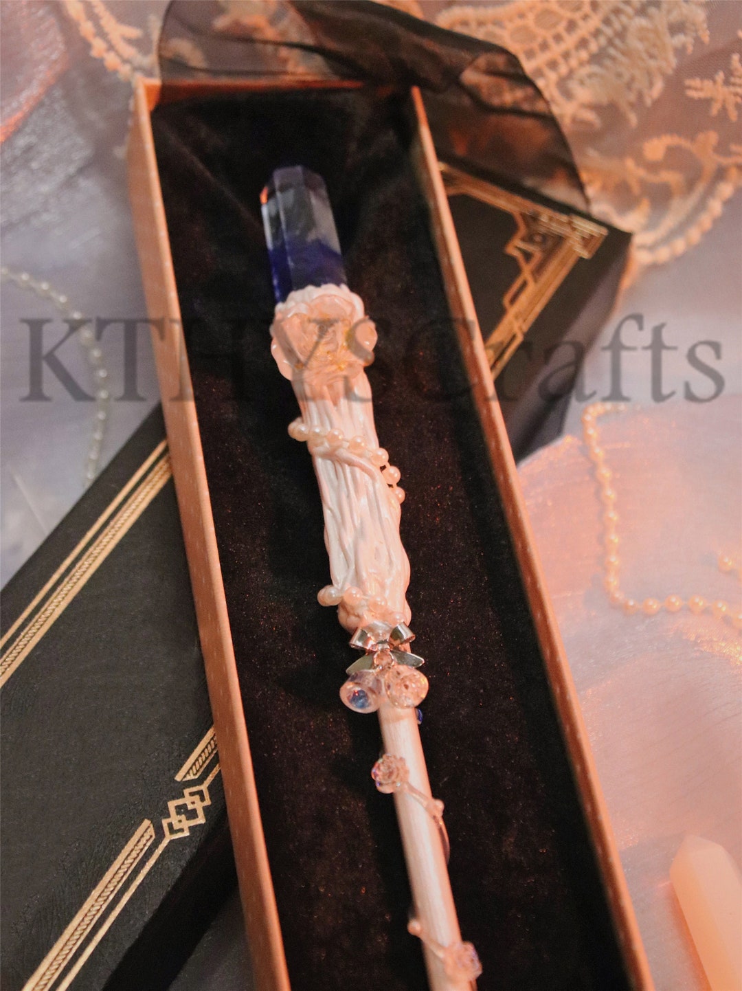 Mysterious Wand Handmade Crystal Wand.magic Wand Slytherin Wand Girls