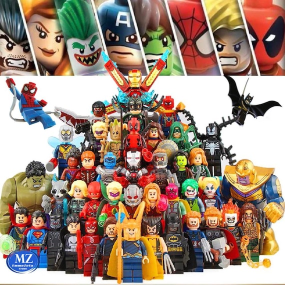 8PCS Marvel Avengers DC Super Hero Mini Figure Set Fits LEGO AU SELLER 