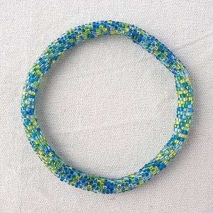 Nepalese style bracelet, miyuki bead bracelet, women&#39;s tubular bracelet, peyote weave seed bead bangle
